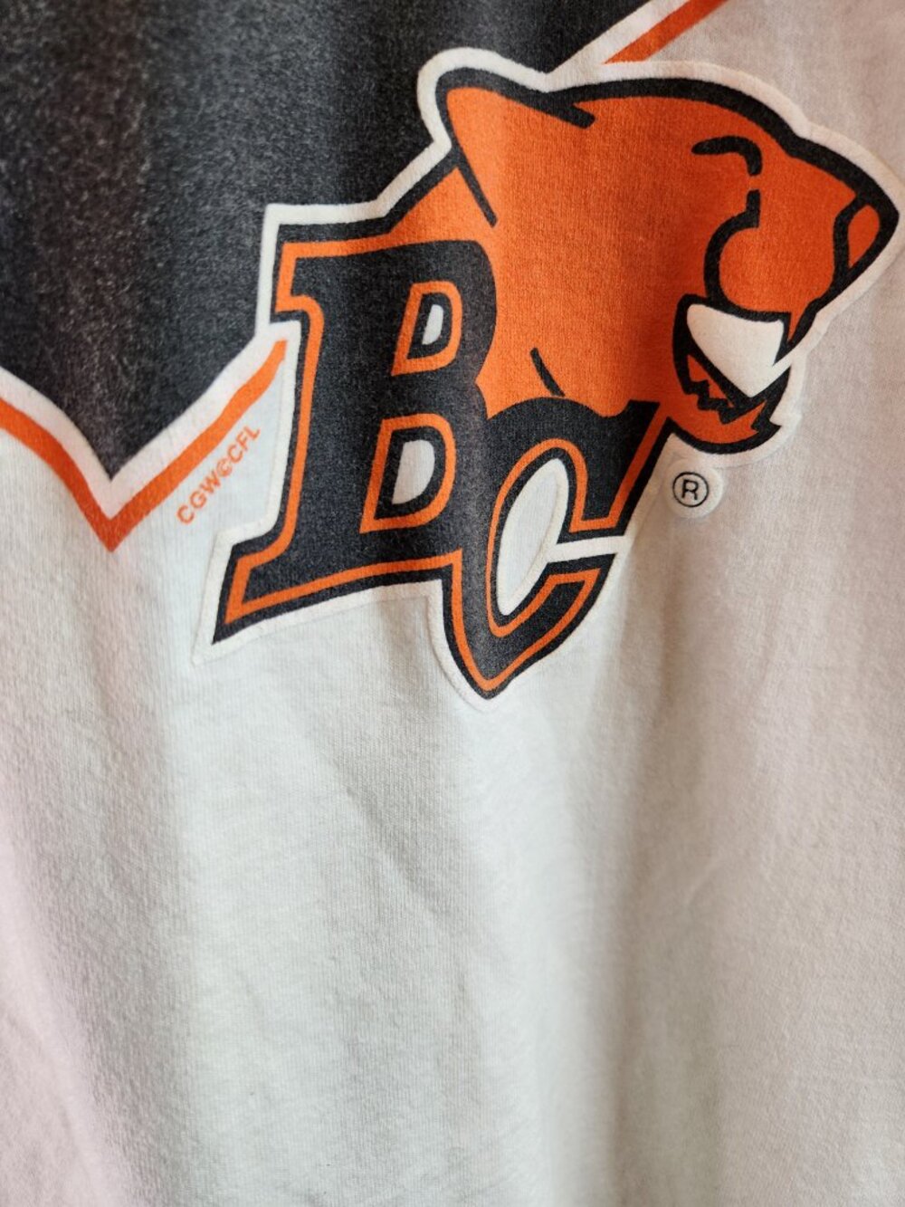 Vintage BC Lions T-Shirts Mens Size XXL 1990s Off White CFL Waves Gildan - Picture 5 of 16